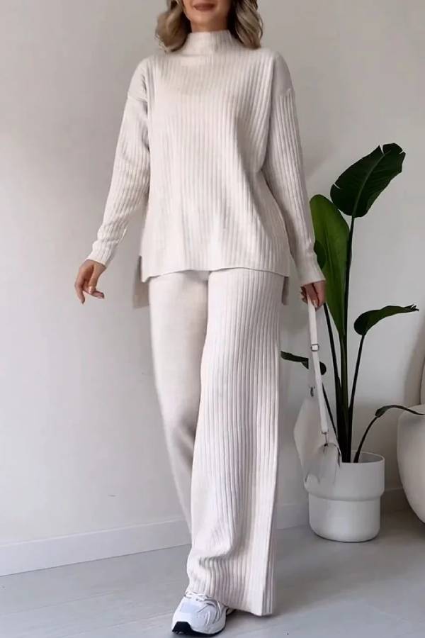 Chic Slit Casual Two-piece Set