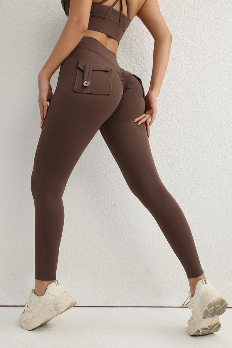 Utility Button High-Waist Booty Leggings