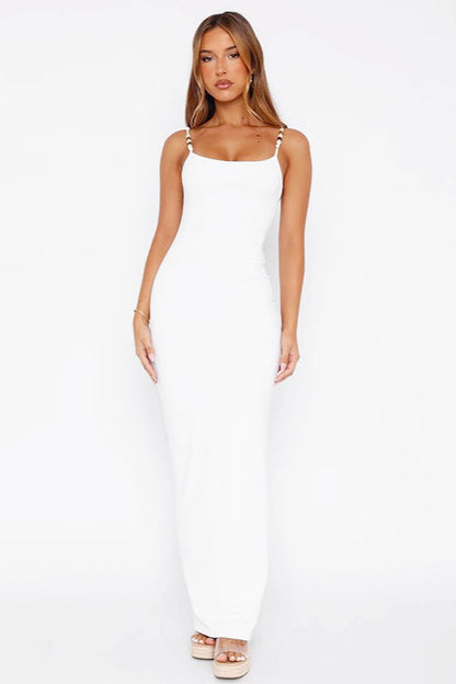 Beaded Backless Slip Birthday Dress