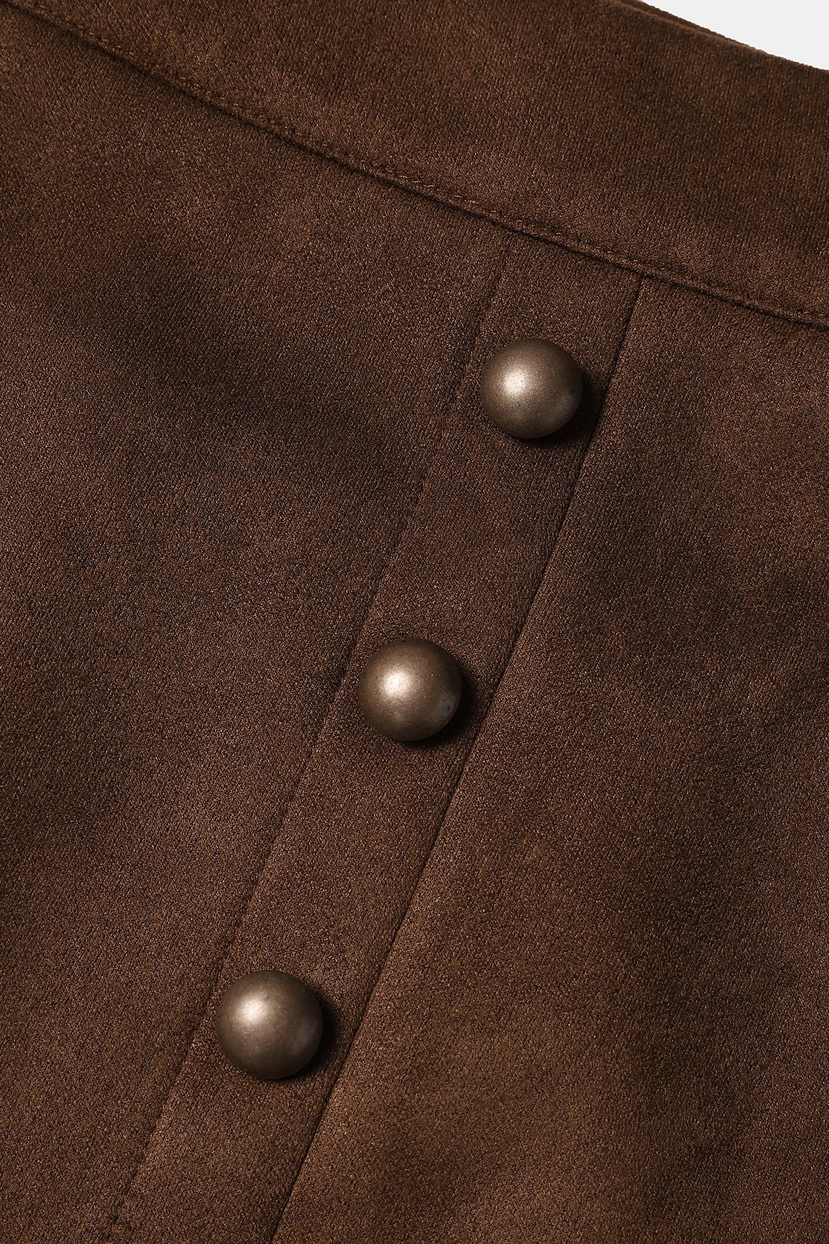 Solid Suede Bodycon Mini Skirt