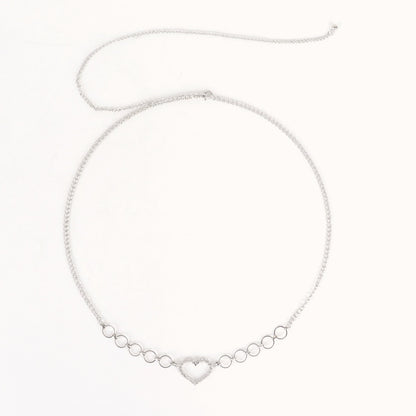Heart Rhinestone Sparkle Chic Waist Chain