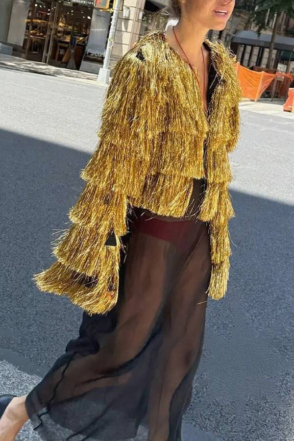 Gold Fringe Jacket