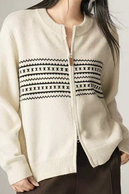 Vintage Jacquard Knit Sweater