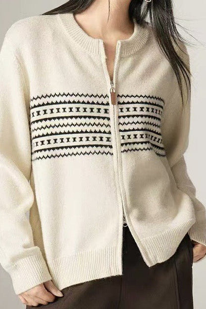 Vintage Jacquard Knit Sweater