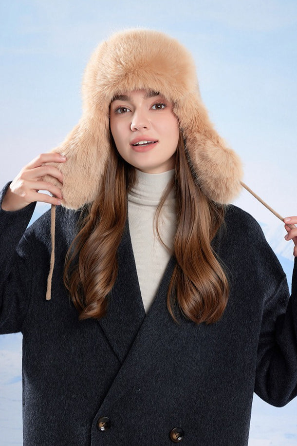 Fleece Lined Knit Trapper Hat