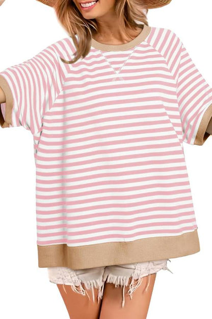 Women's Oversized Striped T Shirts