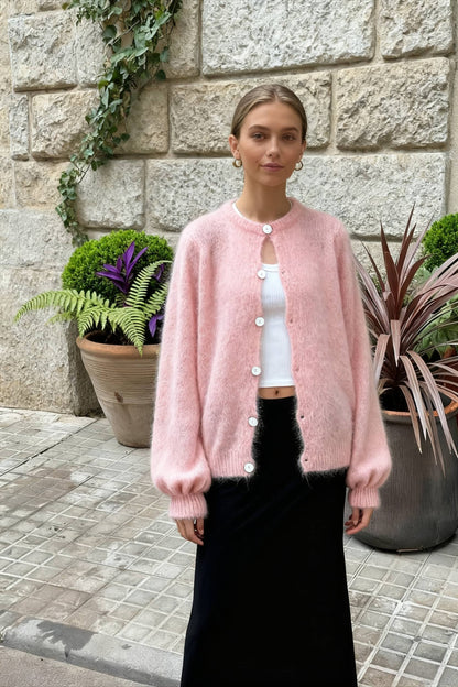 Lightweight Long Sleeve Solid Knit Cardigan