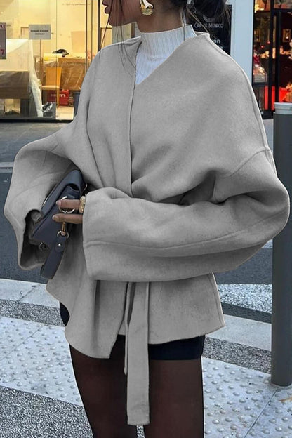 Tailored Long Sleeve Belted Trench Coat