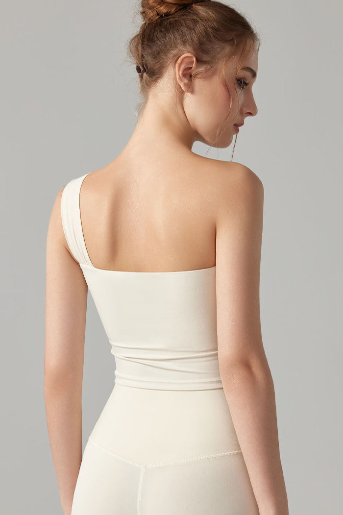 Romantic Single Shoulder Corset Bodycon Crop Top