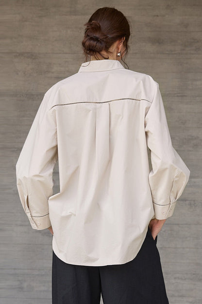 High Density Cotton Collared Blouse