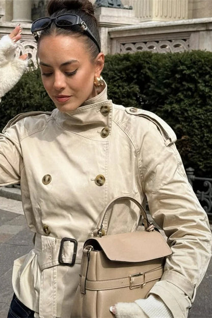 Double Breasted Short Jacket