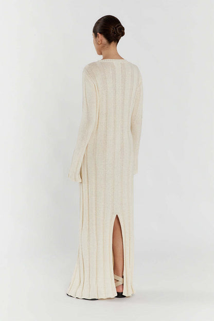 Solid A Line Maxi Sweater Dress