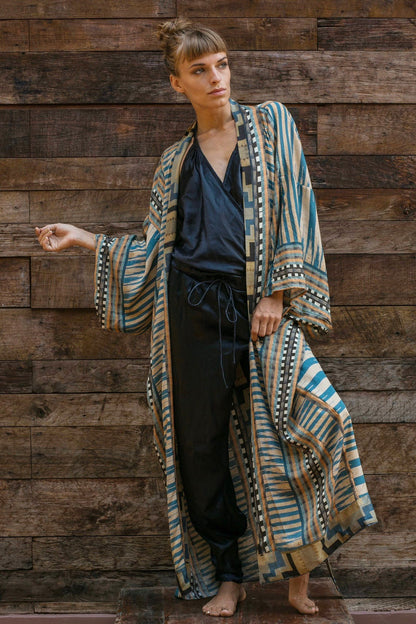 Geometric Print Loose Fit Beachwear Cover Up