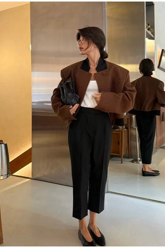 Vintage Lapel Short Jacket