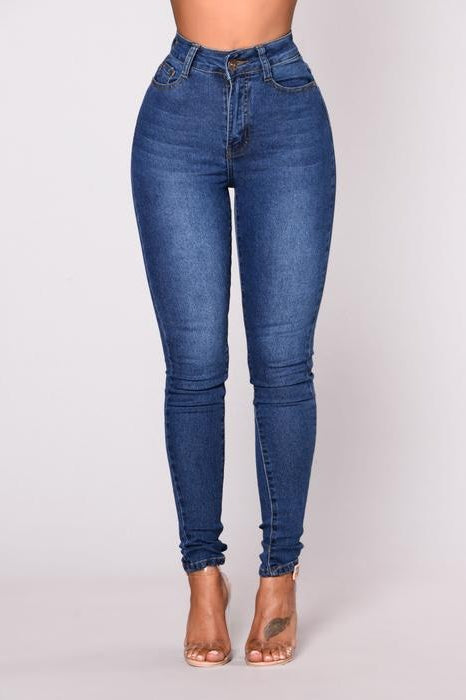 Slimming Stretch High Waist Skinny Jeans