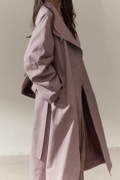 Sophisticated Minimalist Style Long Overcoat