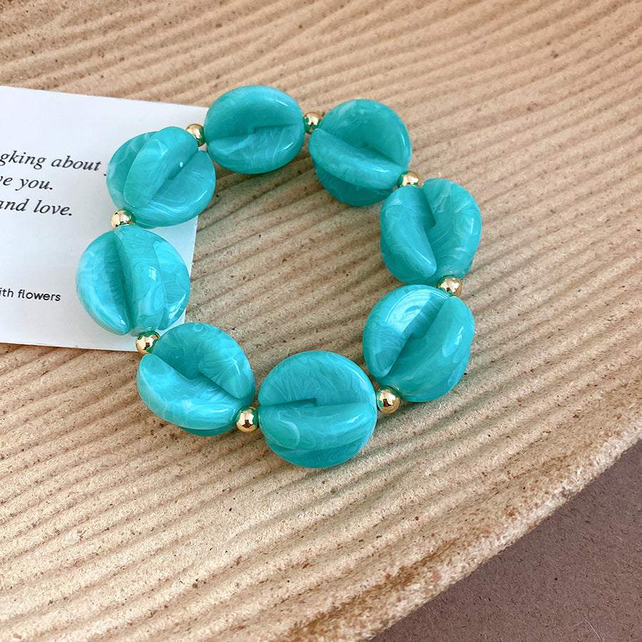Macaron Shell Beaded Bracelet