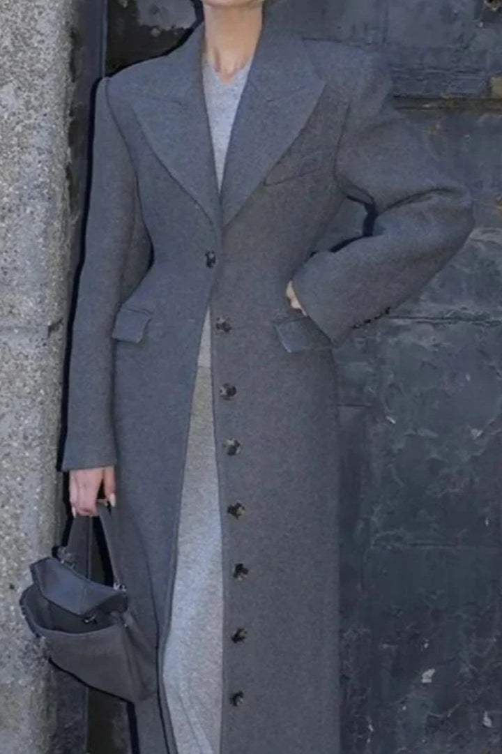 Single-Breasted Wool Coat