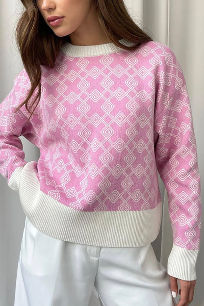 Chic on-trend Jacquard Sweater