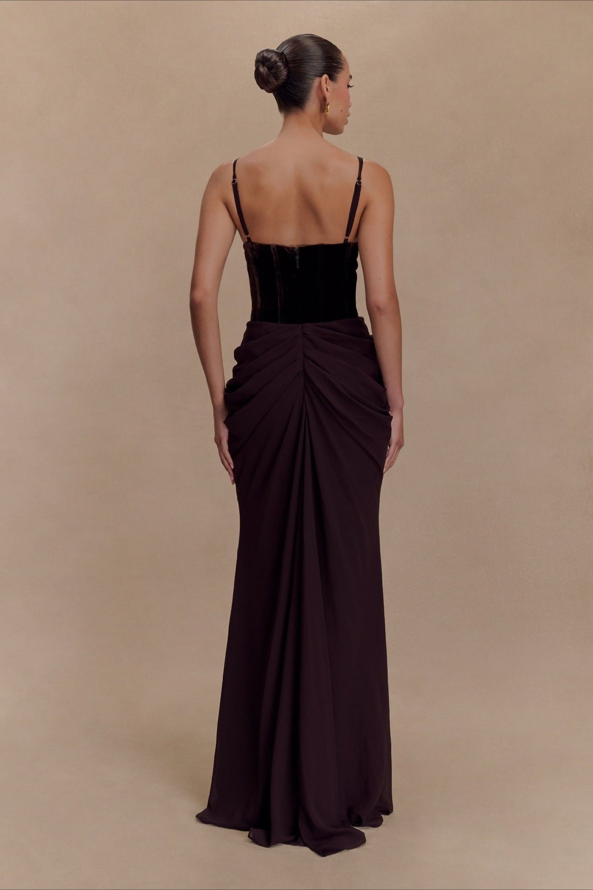 Elegant Strap Backless Mesh Patchwork Slim Prom Dress