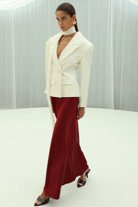 Single Button Lapel Blazer