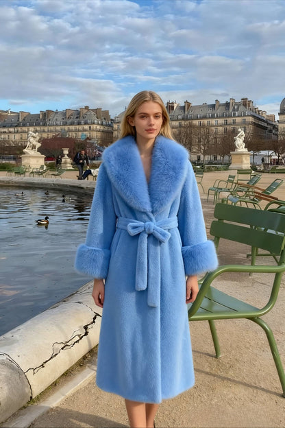 Faux Fur Fur Collar Loose Warm Overcoat