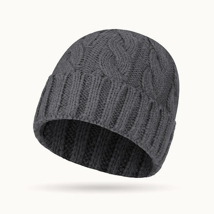 Solid Color Ribbed Ponytail Beanie Hat