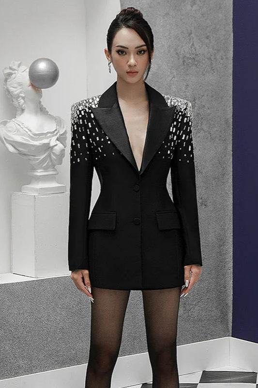 Heavy Beaded Statement Design Blazer
