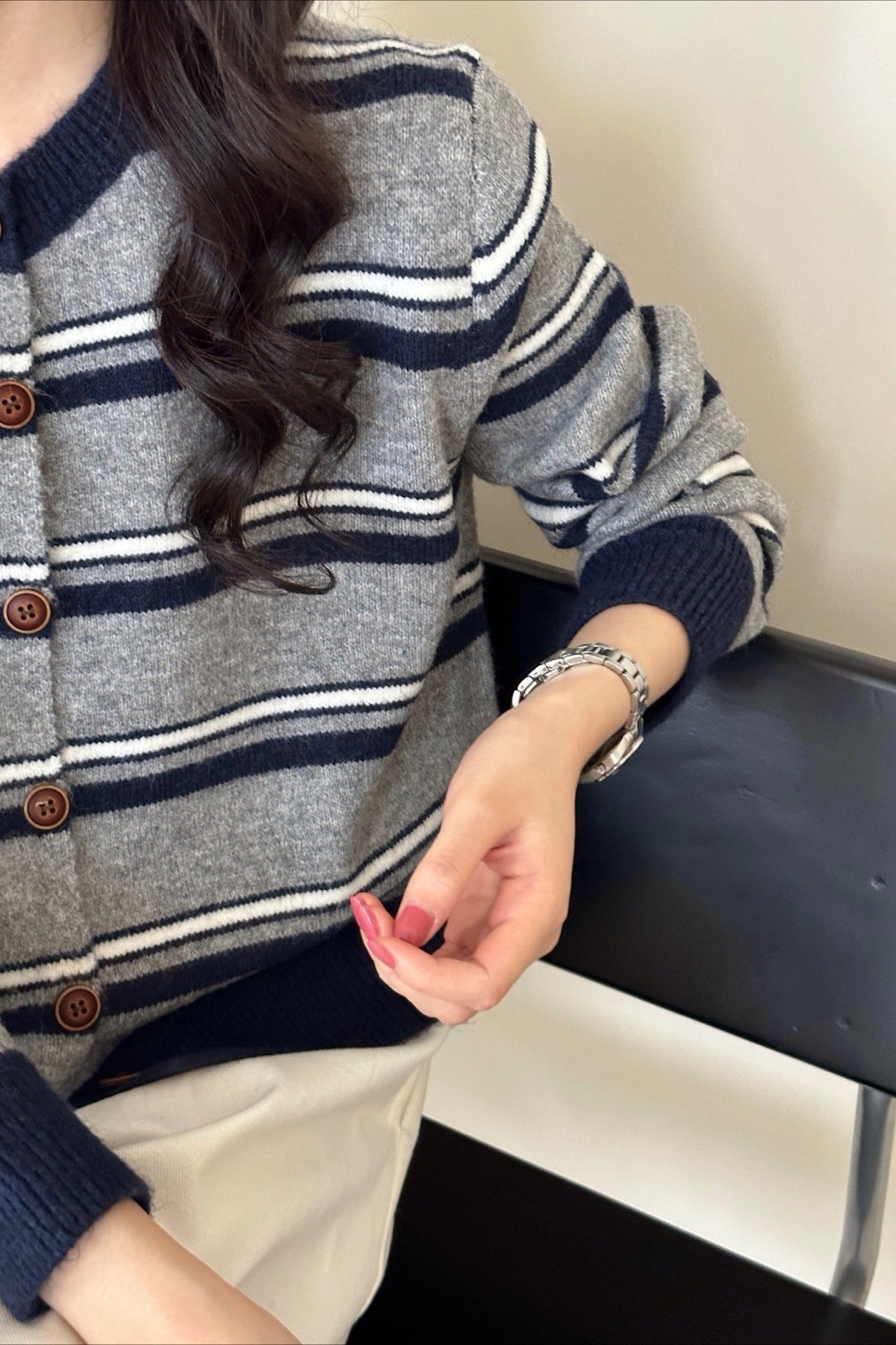 Colorblock Striped Knit Sweater