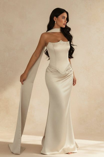 Rhinestone Strapless Party Dress