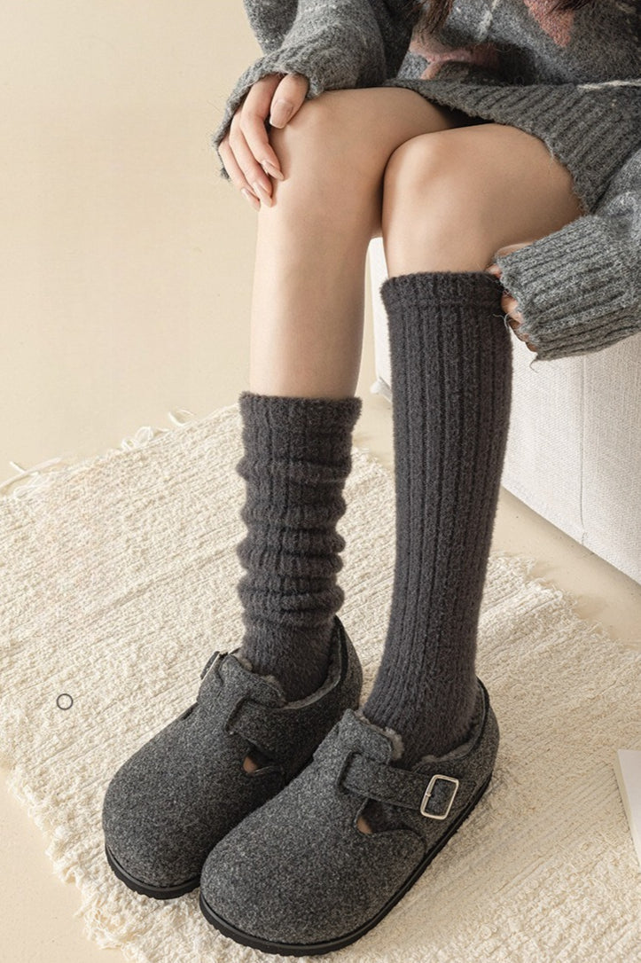 Foot Stirrup Cozy Ribbed Leg Warmers