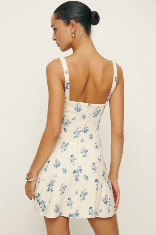 Floral Square Neck Work Dress