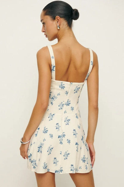 Floral Square Neck Work Dress