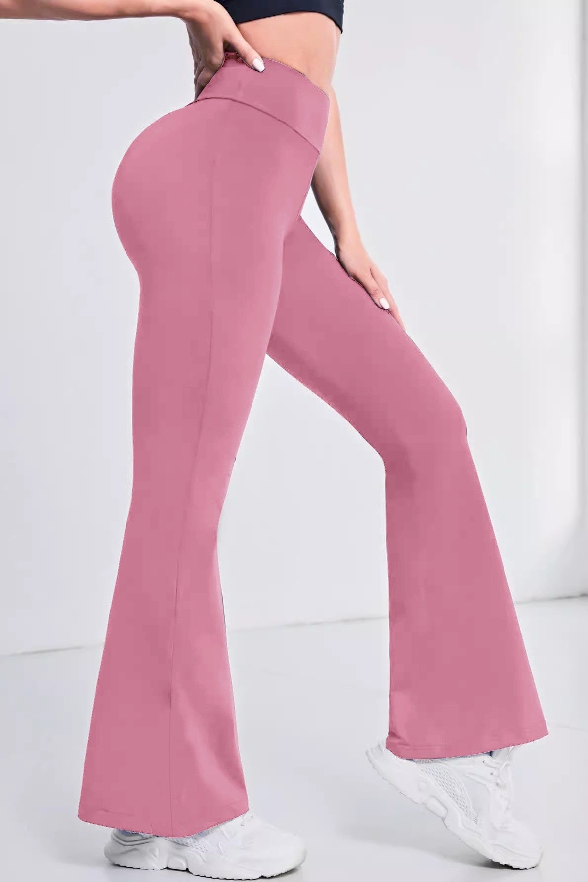 High-Waisted Stretch Flared Yoga Leggings