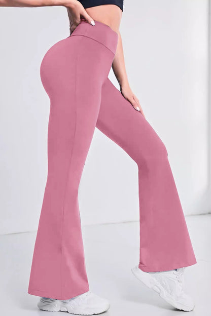 High-Waisted Stretch Flared Yoga Leggings