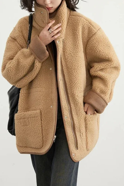 Reversible Stand Collar Puffer Jacket