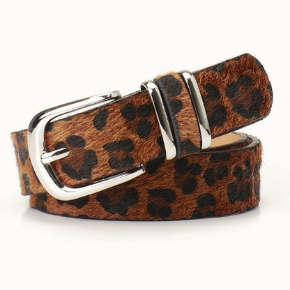 Leopard Double Ring Buckle Versatile Waist Belt