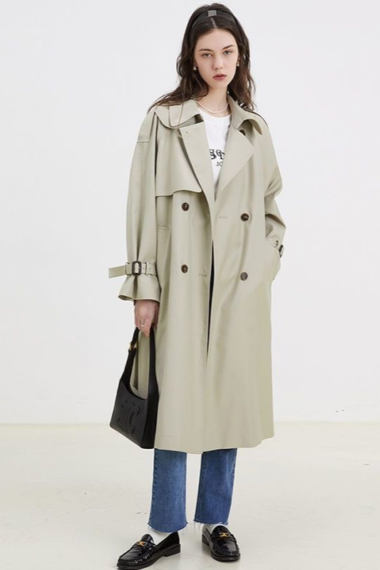 British Mid Length Trendy Elegant Overcoat