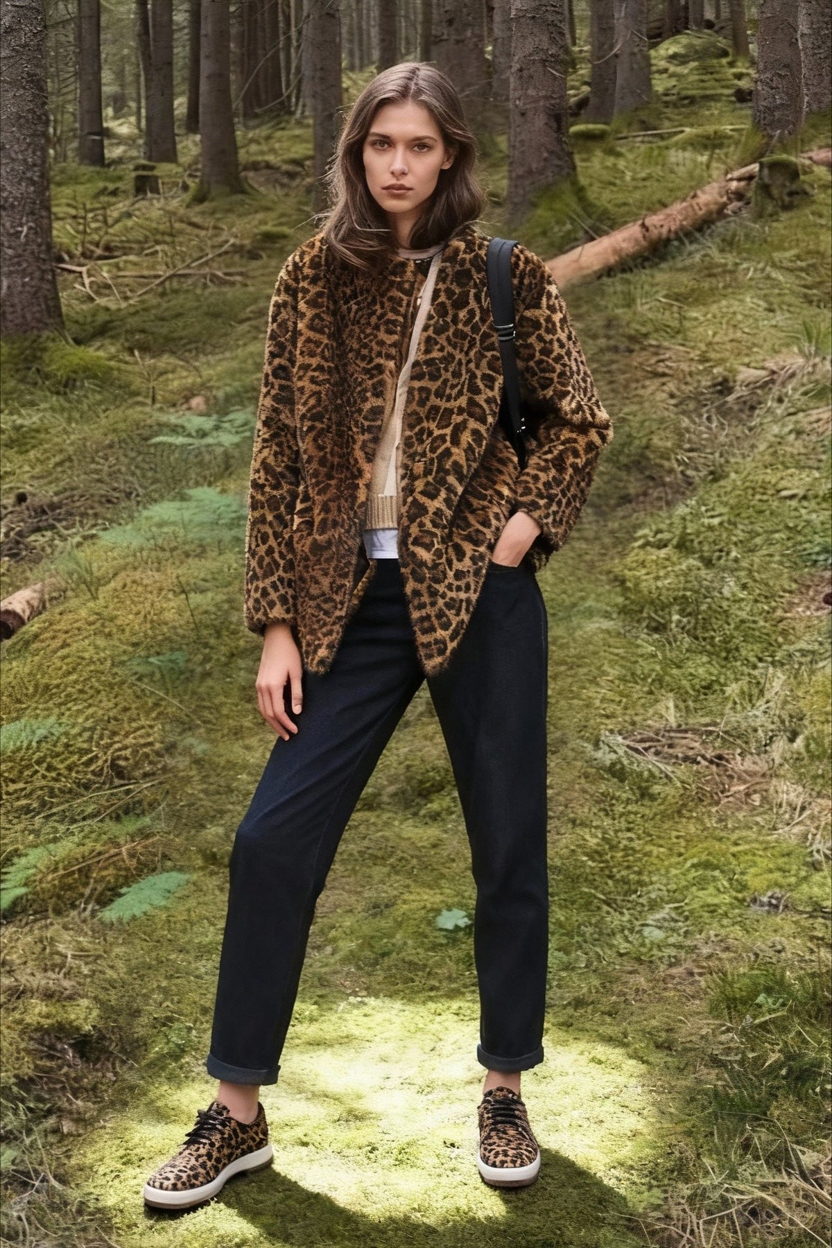 Animal Faux Fur Coat