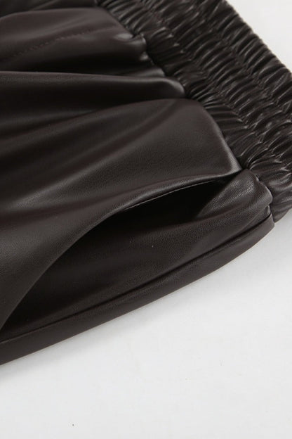 Fleece Vintage High Waist Straight Pants