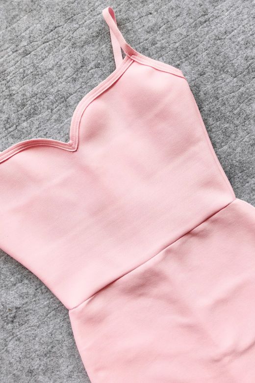 Dusty Pink Corset Bustier Sweetheart Two-Piece Bodycon Maxi Set