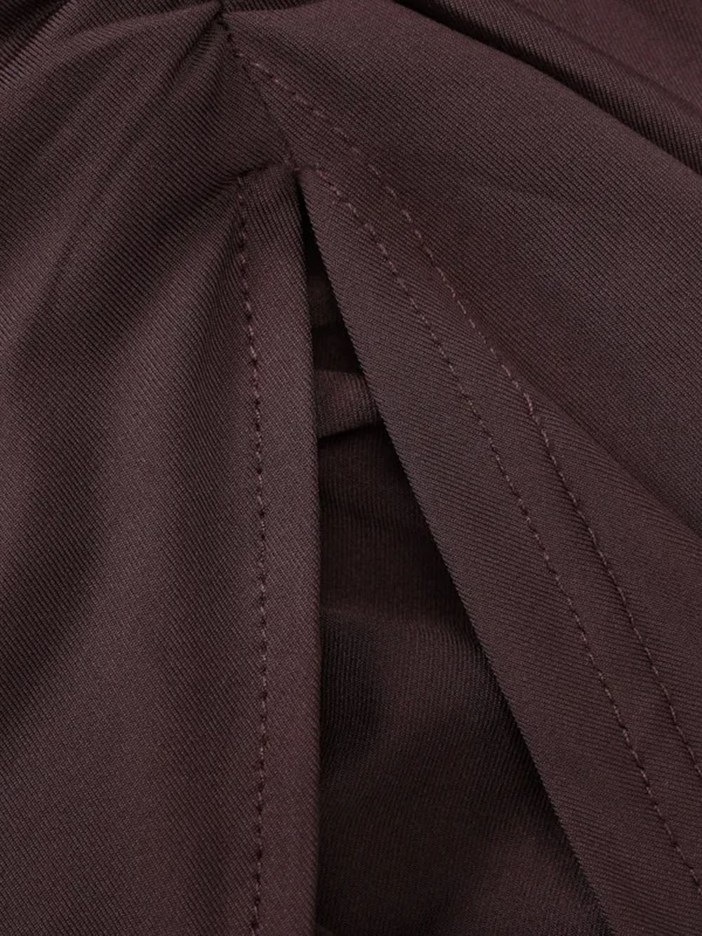 Asymmetric Off Shoulder Ruched Hip High Split Draped Train Mini Dress