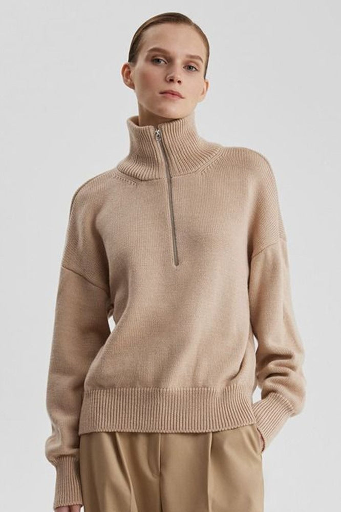 Cozy Half Zip Knit Sweater