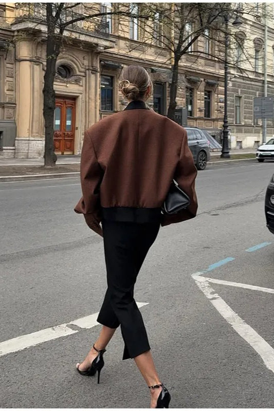 Vintage Lapel Short Jacket