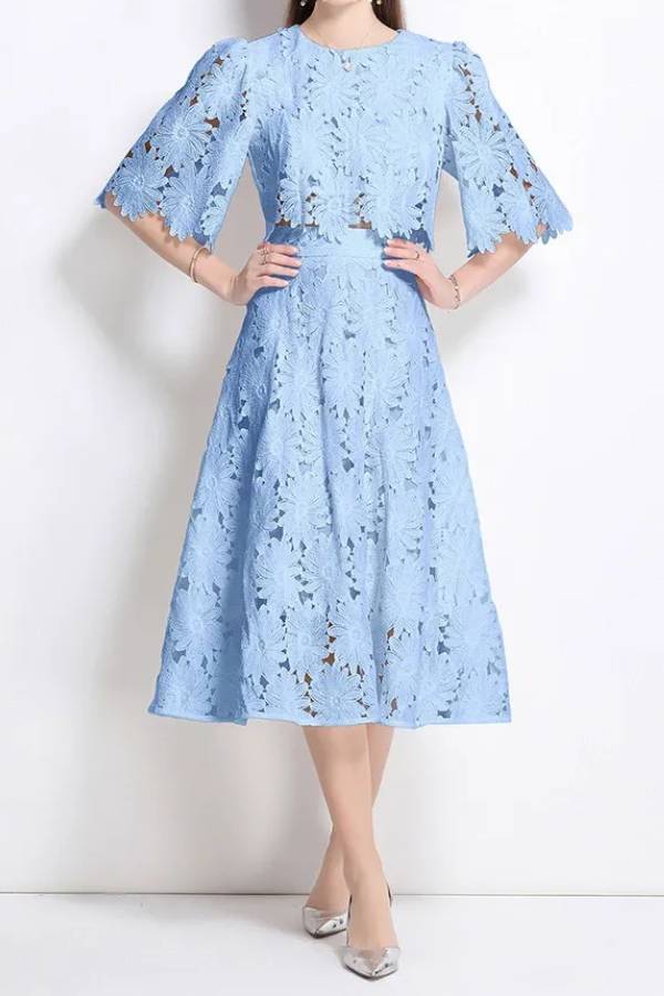 Floral cutout two-piece set
