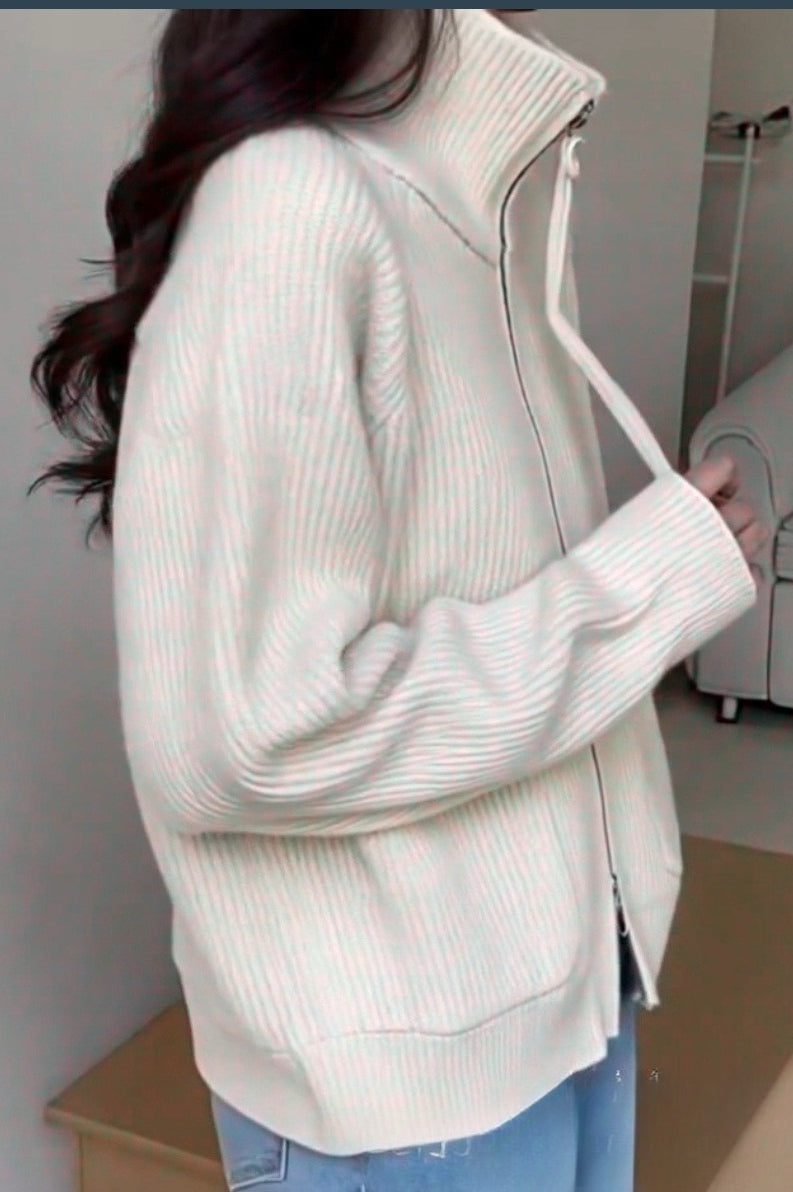 Loose Fit High Neck Sweater