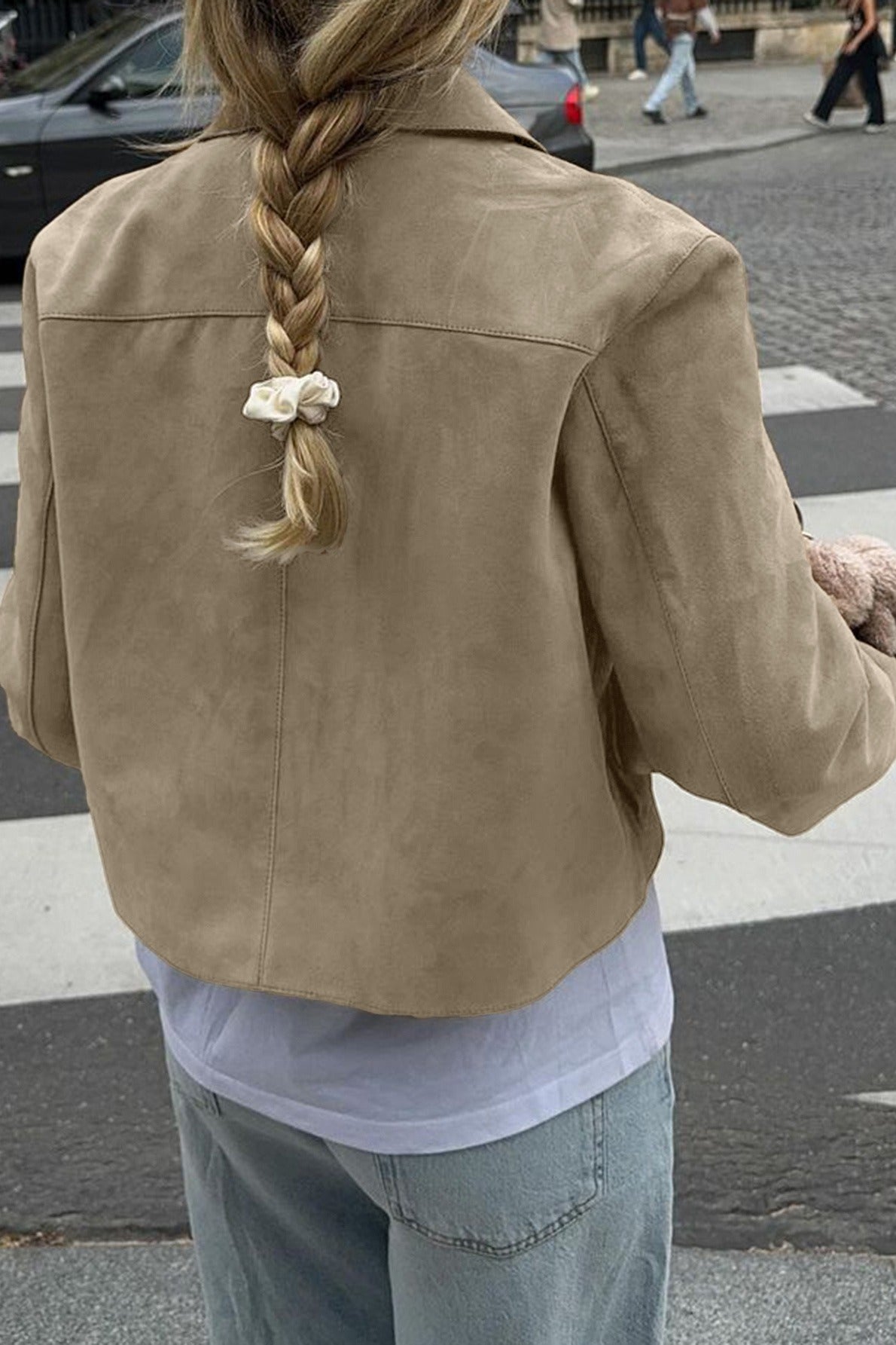 Commuter Solid Button Front Long Sleeve Coat