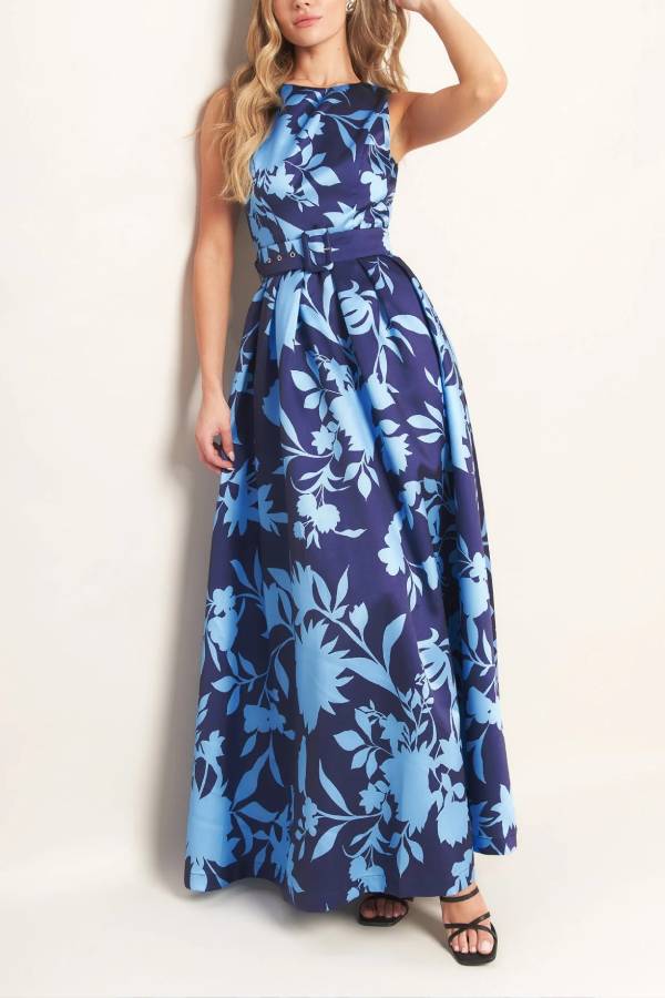 SAPPHIRE FLORAL MAXI DRESS