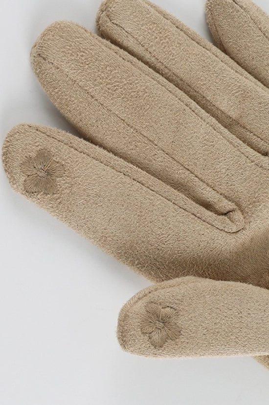 Fleece Lined Checkered Touchscreen Gloves
