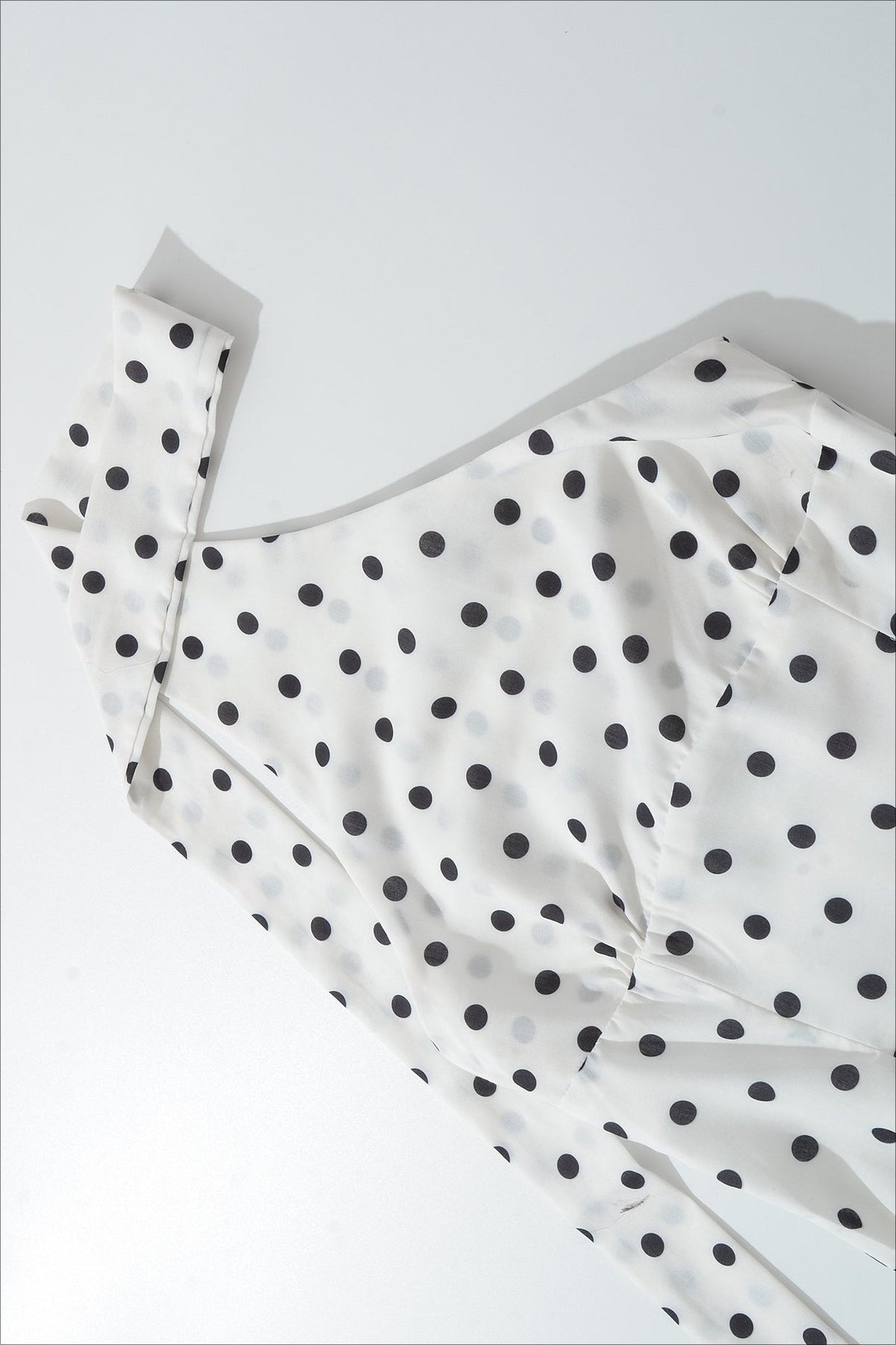 Polka Dot Halter Ruffle Hem Mini Dress